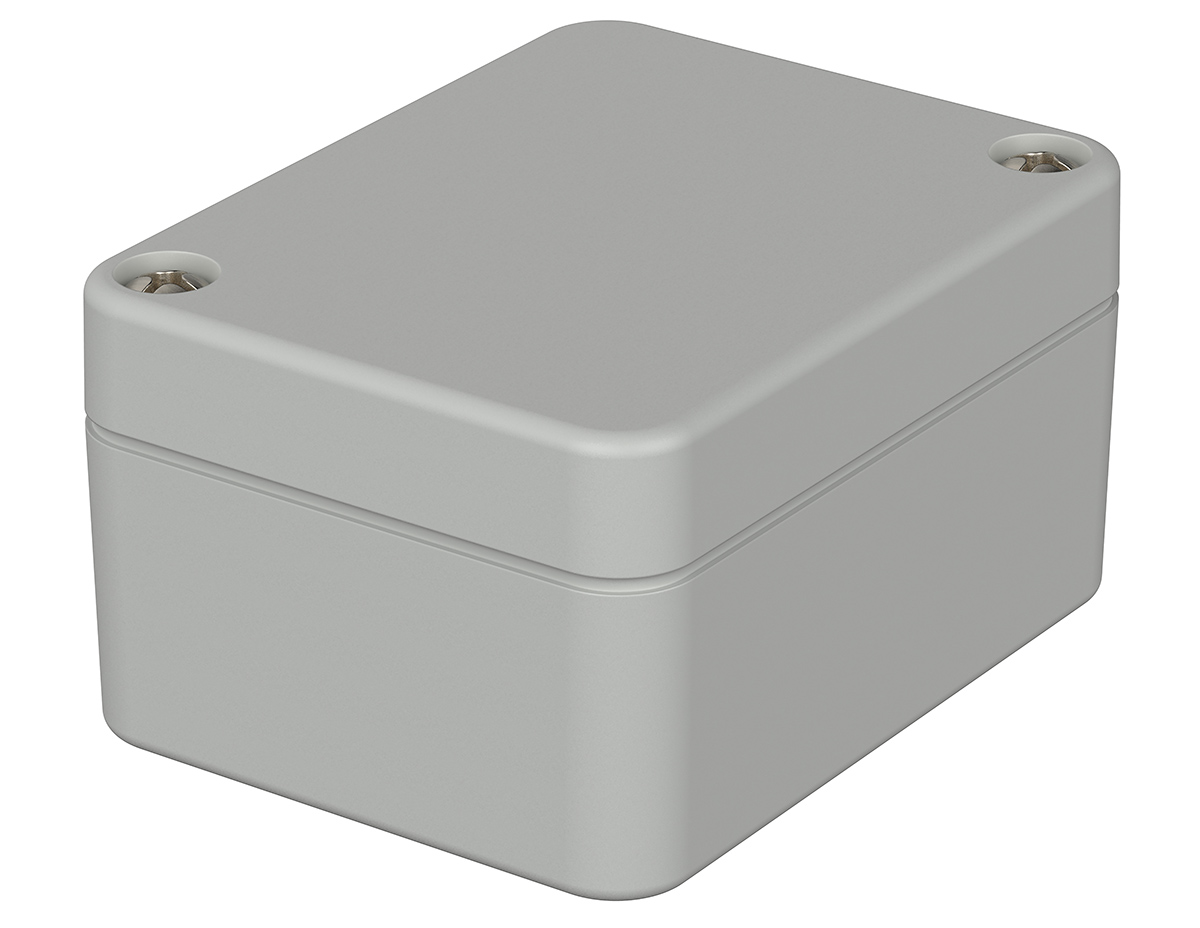 Bopla Euromas Series Light Grey Polycarbonate V0 Enclosure, IP66, IK07, Light Grey Lid, 65 x 50 x 35mm