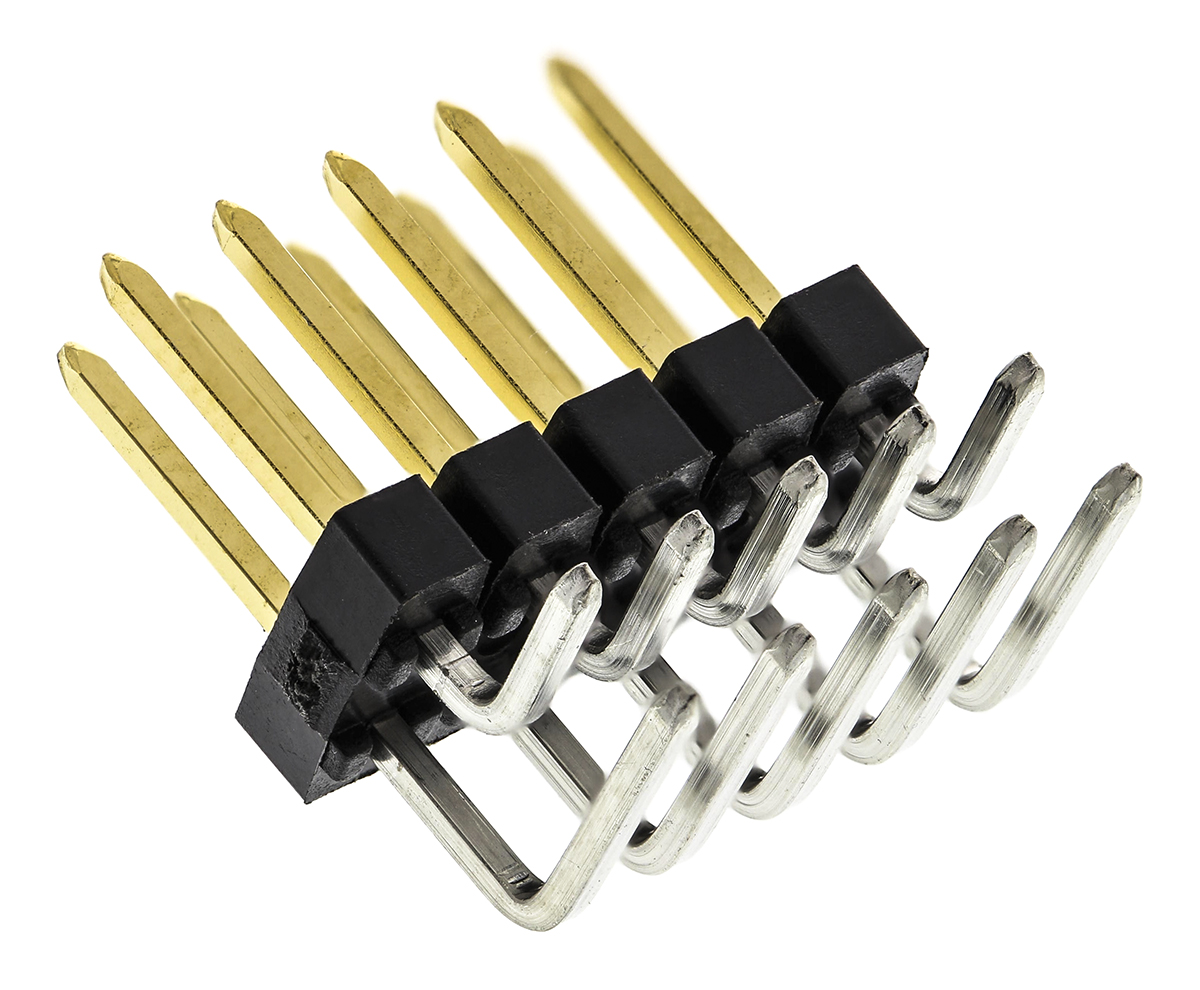 Molex C-Grid III Series Right Angle Through Hole Pin Header, 10 Contact(s), 2.54 mm Pitch, 2 Row, Unshrouded