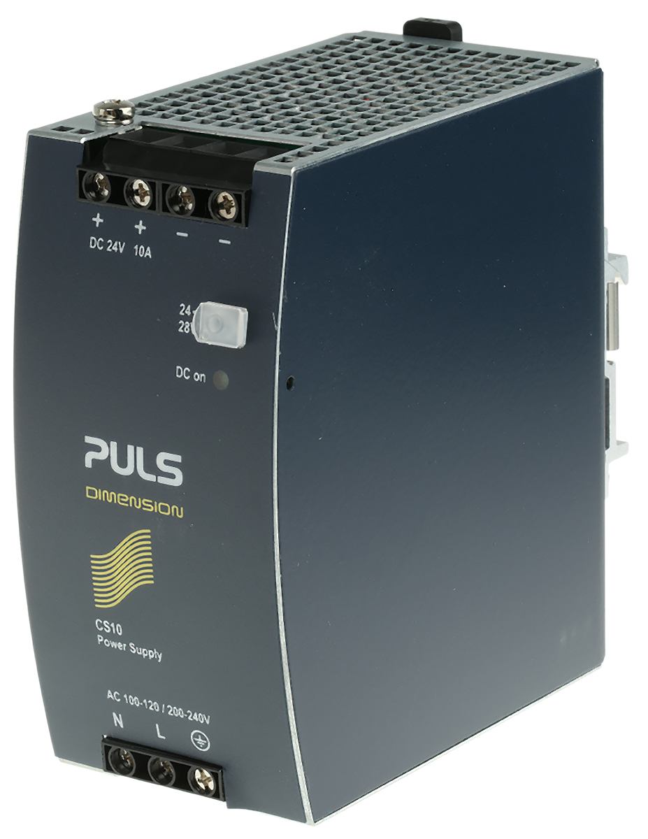 PULS DIMENSION C-Line Switched Mode DIN Rail Power Supply, 100→120V ac ac Input, 24V dc dc Output, 10A Output,