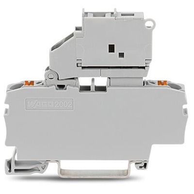 WAGO 2202-1611 TOPJOB S Series Grey, 2.5mm², 1-Level, Push In Termination, Fused, ATEX, CSA, IECEx