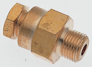 Norgren ENOTS Series Straight Threaded Adaptor, G 1/4 Male to Push In 6 mm, Threaded-to-Tube Connection Style