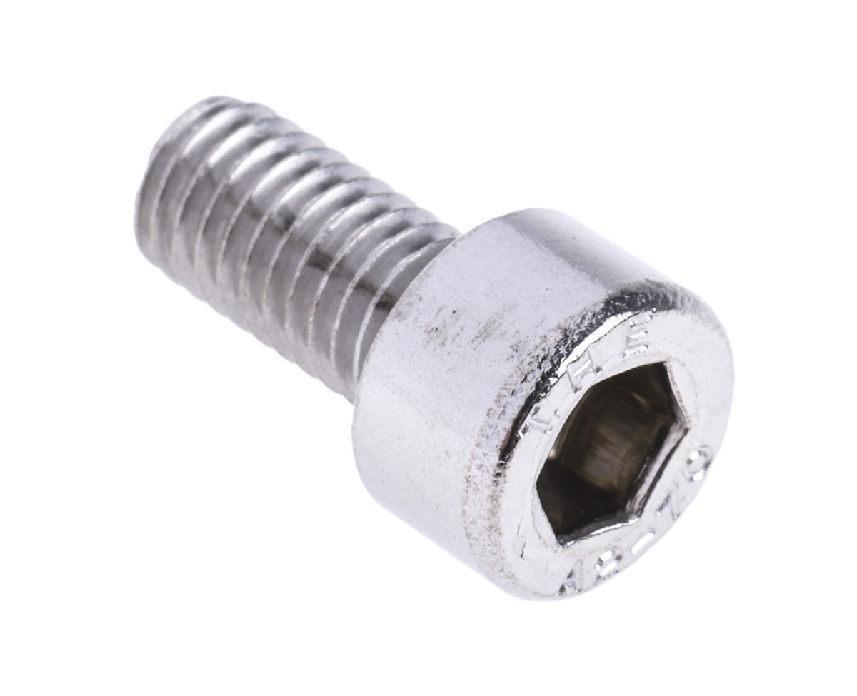 RS PRO Plain Stainless Steel Hex Socket Cap Screw, DIN 912, M5 x 10mm