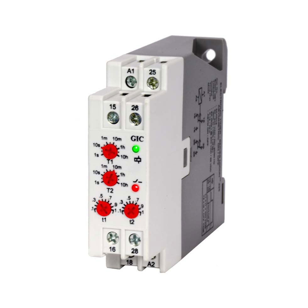 GIC Micon 175 Series Series DIN Rail Mount Timer Relay, 24 → 240V ac/dc, DPDT