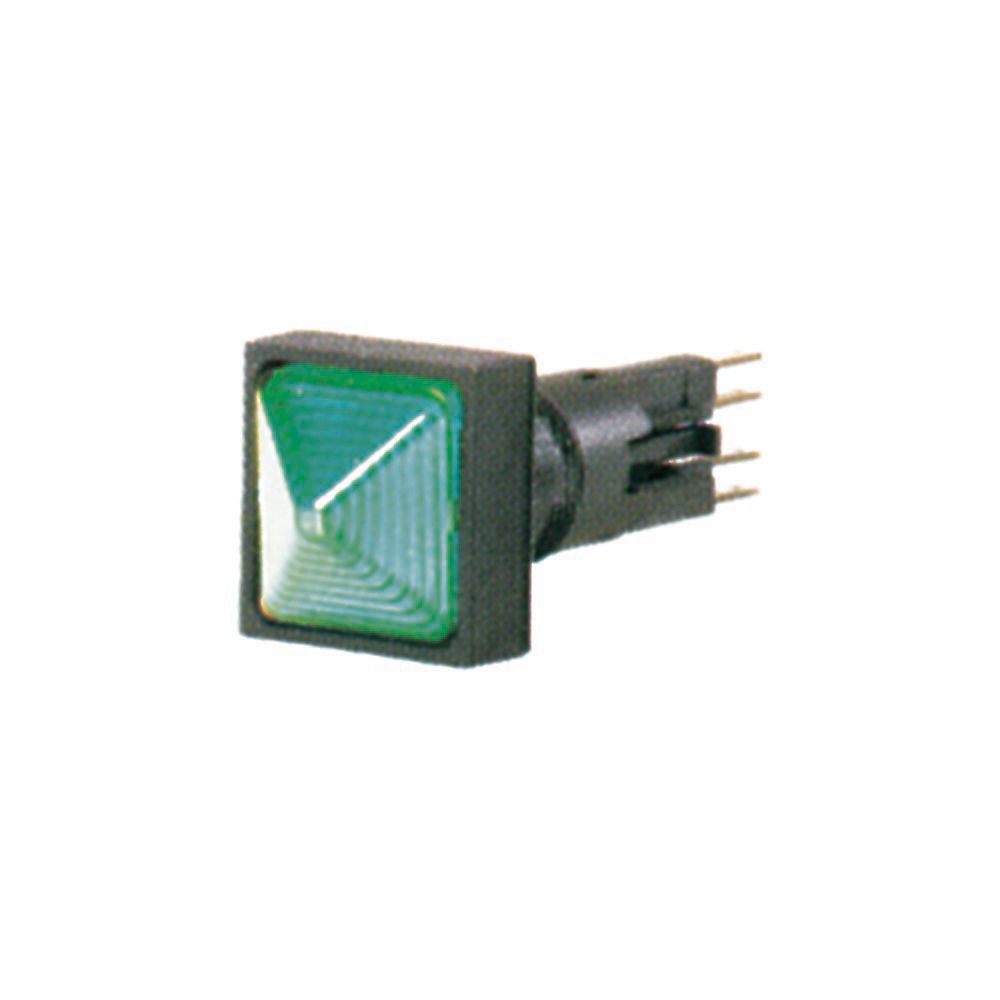 Eaton, Panel Mount Green LED Indicator, 16mm Cutout, IP65, Square