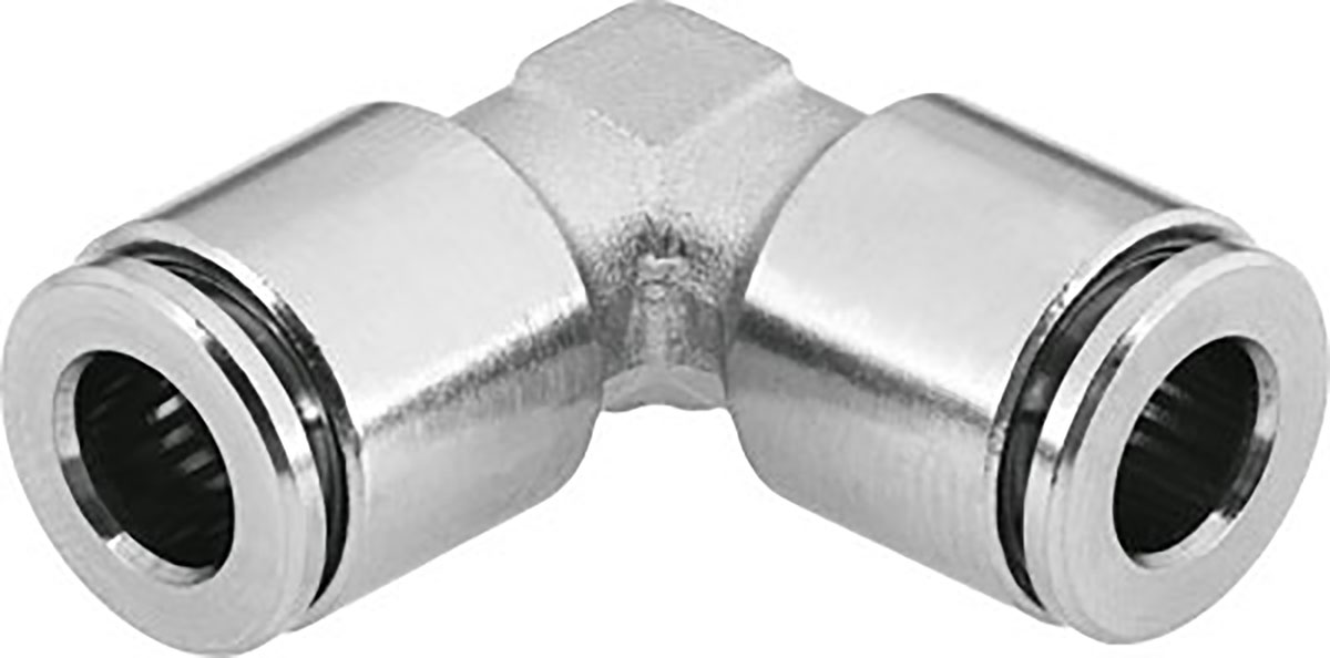 Festo Elbow Tube-toTube Adaptor, Push In 8 mm to Push In 8 mm, Tube-to-Tube Connection Style, 578272