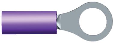 TE Connectivity, PIDG Insulated Ring Terminal, M5 Stud Size, 0.26mm² to 1.65mm² Wire Size, Red