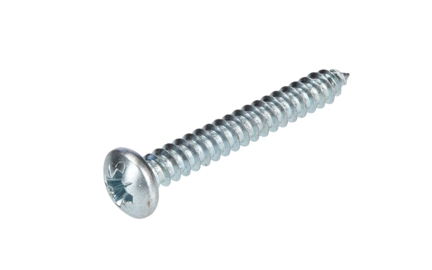 RS PRO Bright Zinc Plated Steel Pan Head Self Tapping Screw, N°8 x 1.1/4in Long 32mm Long