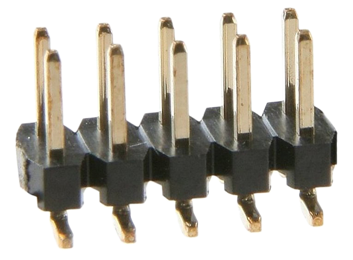 HARWIN M22 Series Right Angle Surface Pin Header, 10 Contact(s), 2 mm Pitch, 2 Row, Unshrouded