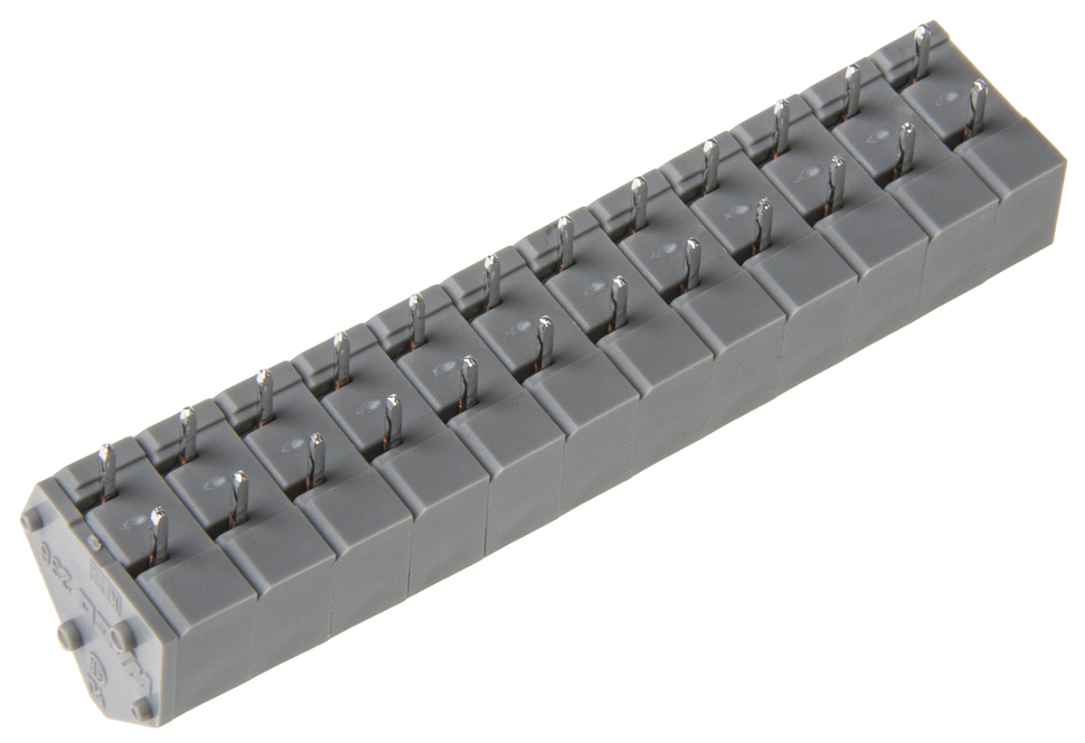 Wago PCB Terminal Block, 5.08mm Pitch, Through Hole Mount, Solder Termination