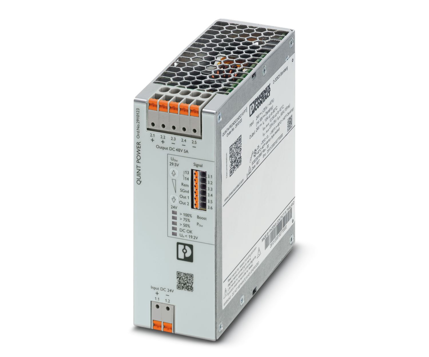 Phoenix Contact QUINT4 DC-DC Converter, 48V dc/, 18 → 32 V dc Input, DIN Rail