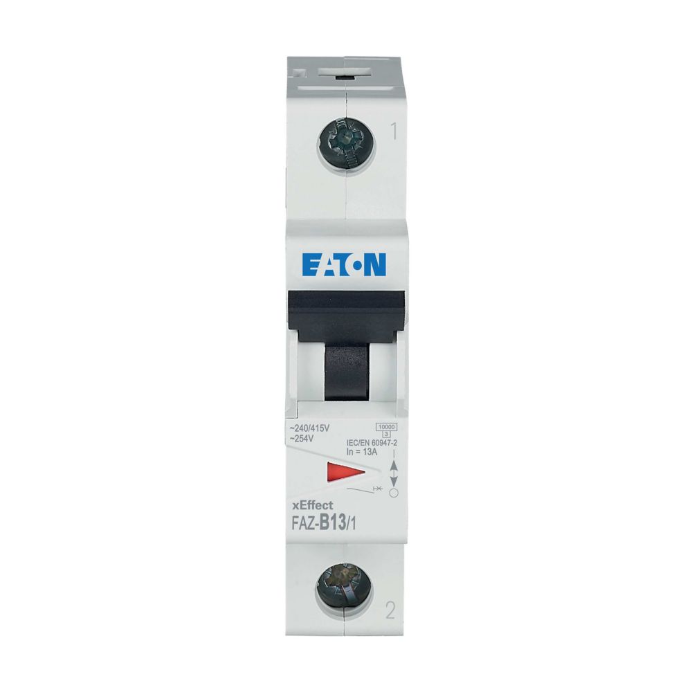 Eaton xEffect FAZ MCB, 1P, 13A Curve B, 230V AC, 60V DC, 10 kA Breaking Capacity