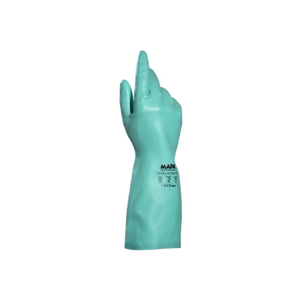 Mapa ULTRANITRIL 491 Green Nitrile Glove, Size 6, Nitrile Coating
