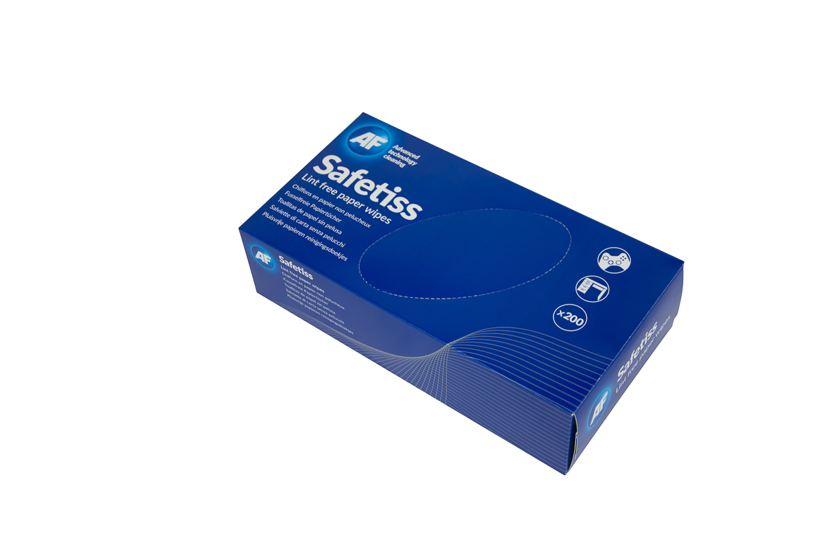 AF Safetiss Dry Lint Free Wipes, Box of 200, 230 x 230mm