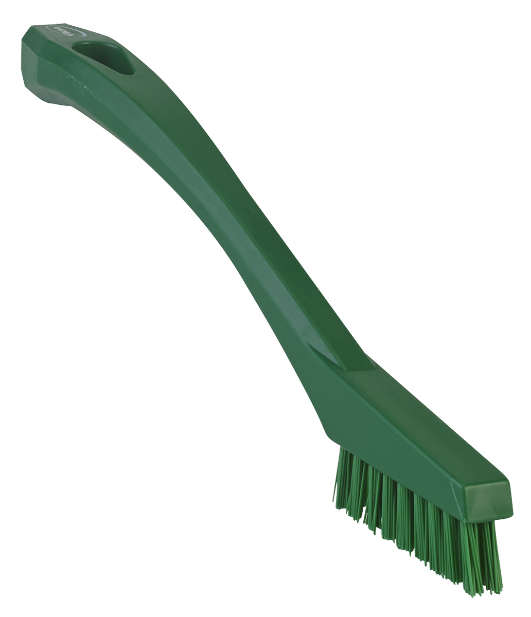 Vikan Extra Hard Bristle Green Scrubbing Brush, 15mm bristle length, PET bristle material