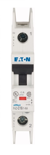 Eaton xEffect MCB, 1P, 16A Curve C, 240 → 415V AC, 48V DC, 10 kA Breaking Capacity