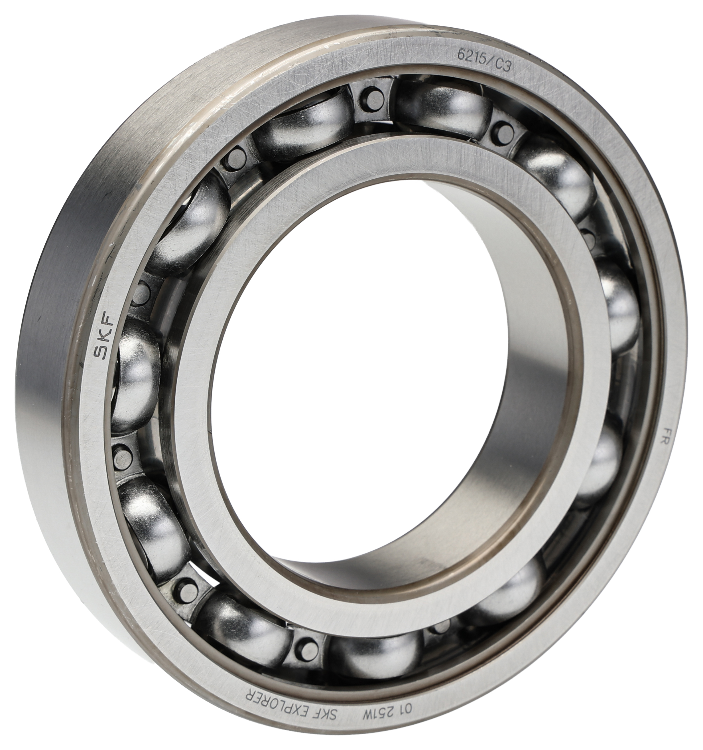 SKF 6215/C3 1 Row Ball Bearing - 75 mm ID, 130 mm OD
