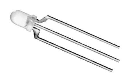 Kingbright2.5 V Green & Yellow LED 3mm Through Hole, L-3VGYW