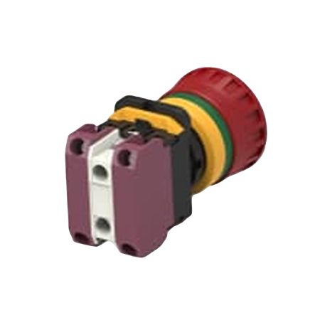 TE Connectivity PBES22 Series Illuminated Emergency Stop Push Button, Panel Mount, 22.3mm Cutout, 1NO, IP20, IP65