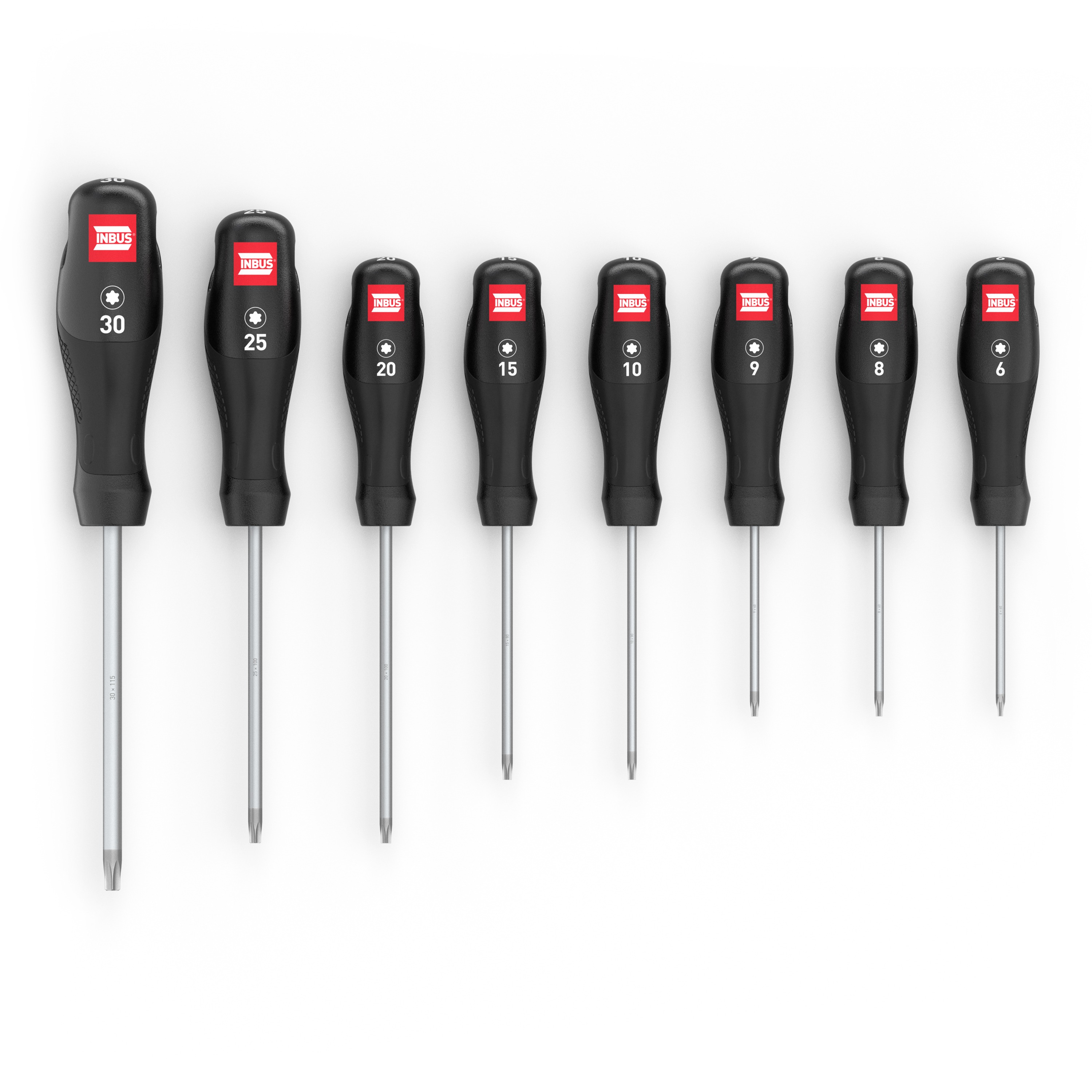 INBUS 8-Piece Torx Key Set, T-handle Shape