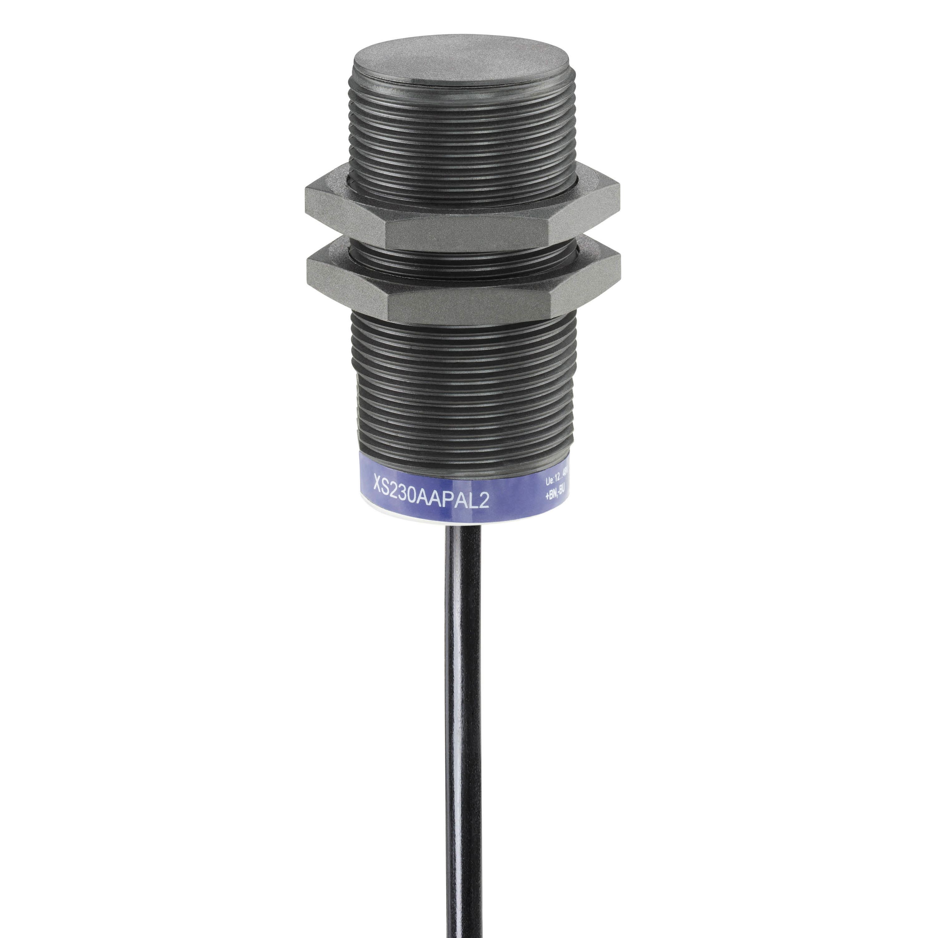 Telemecanique Sensors Inductive Threaded Barrel Proximity Sensor, M30, 22 mm Detection, 2-Wire NO, 24 → 240 V