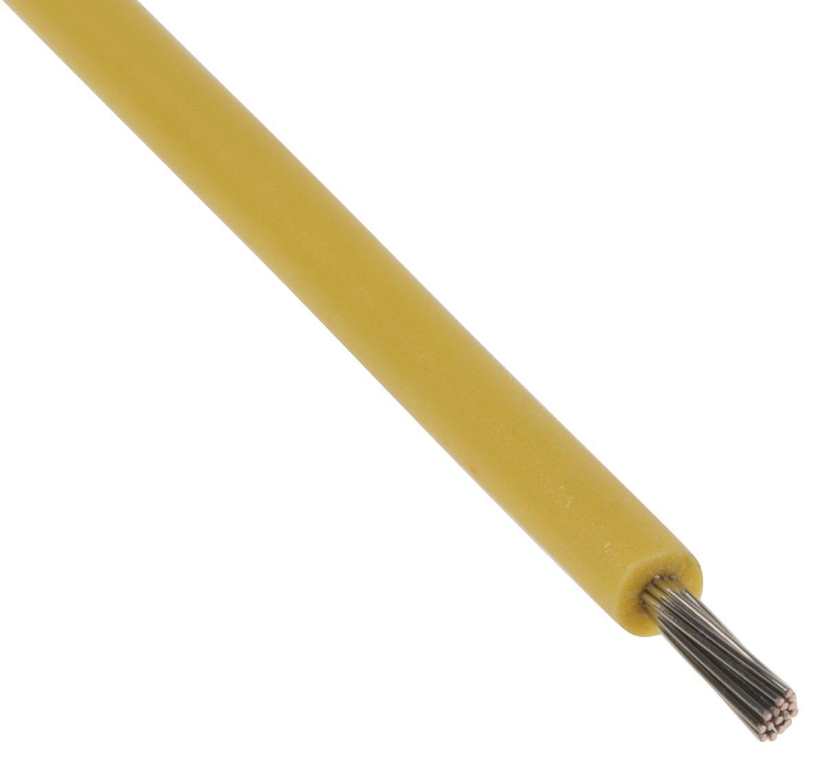 Lapp ÖLFLEX HEAT Series Yellow 0.5 mm² Hook Up Wire, 20 AWG, 16/0.2 mm, 100m, Silicone Insulation, 48005