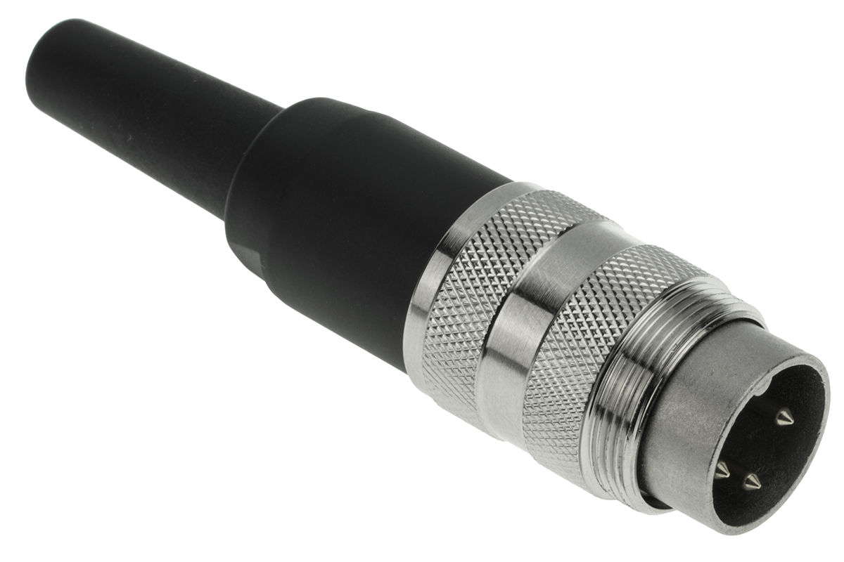 Amphenol Industrial, C 091 A 3 Pole M16 Din Plug, 5A, 300 V ac, Male, Cable Mount