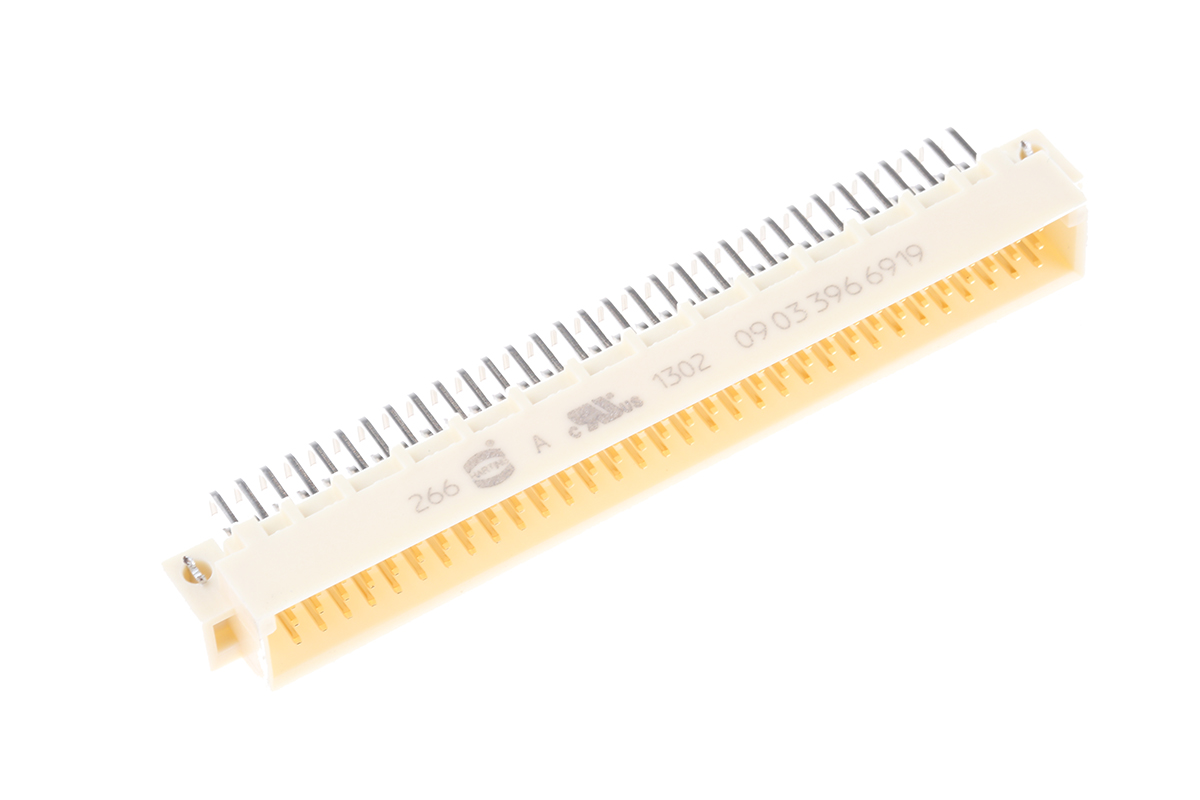 HARTING 96 Way 2.54mm Pitch, Type C Class C2, 3 Row, Right Angle DIN 41612 Connector, Plug