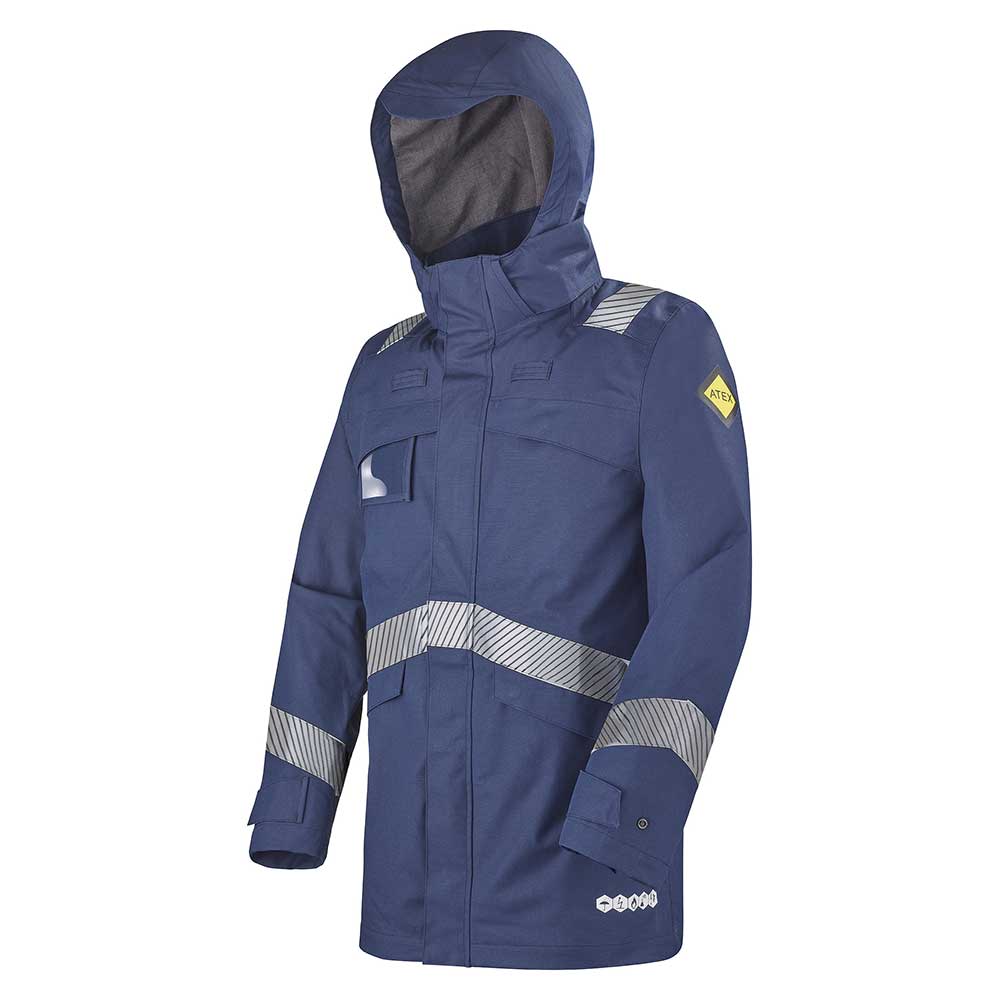 Cepovett Safety ULLY Navy Blue, Waterproof, Windproof Parka Jacket, L