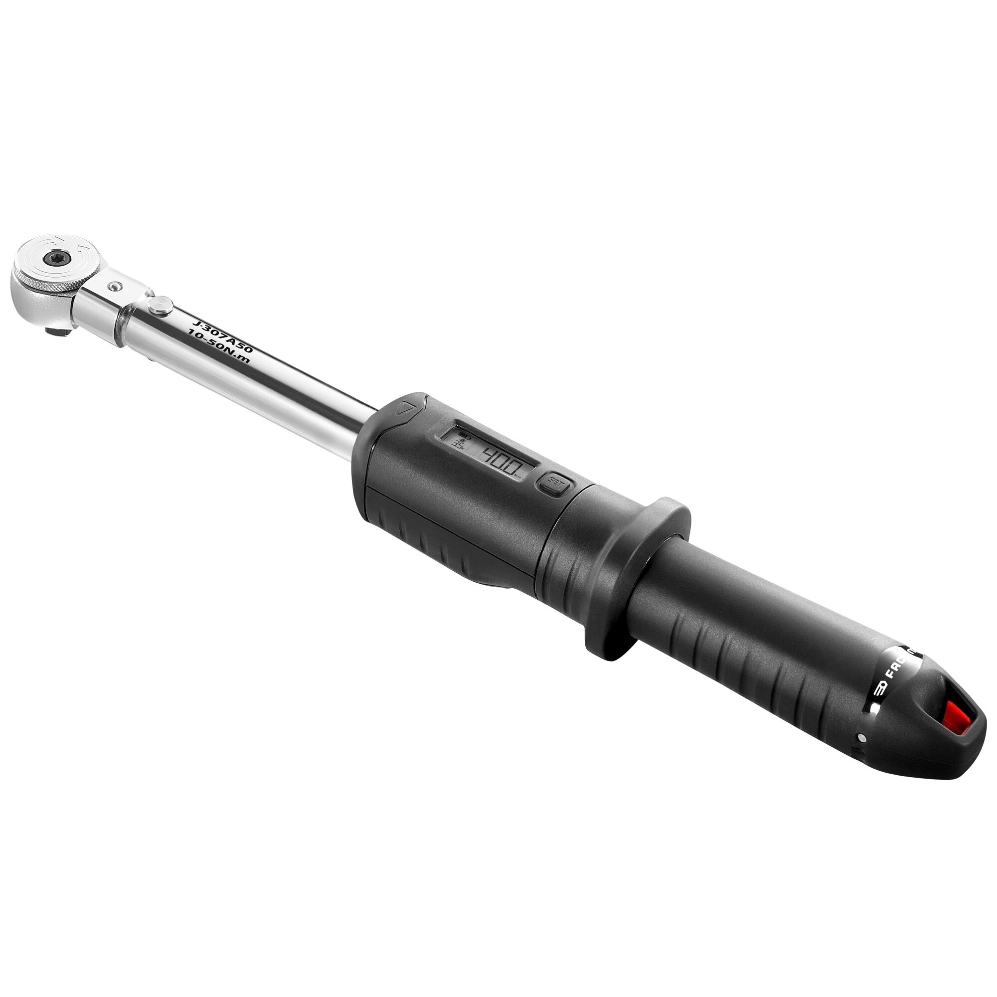 Facom J.307A50PF Click Torque Wrench, 10 → 50Nm, 3/8 in Drive, Square Drive, 9 x 12mm Insert