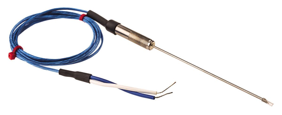 RS PRO Type T Hypodermic Thermocouple 100mm Length, 1.6mm Diameter → +250°C