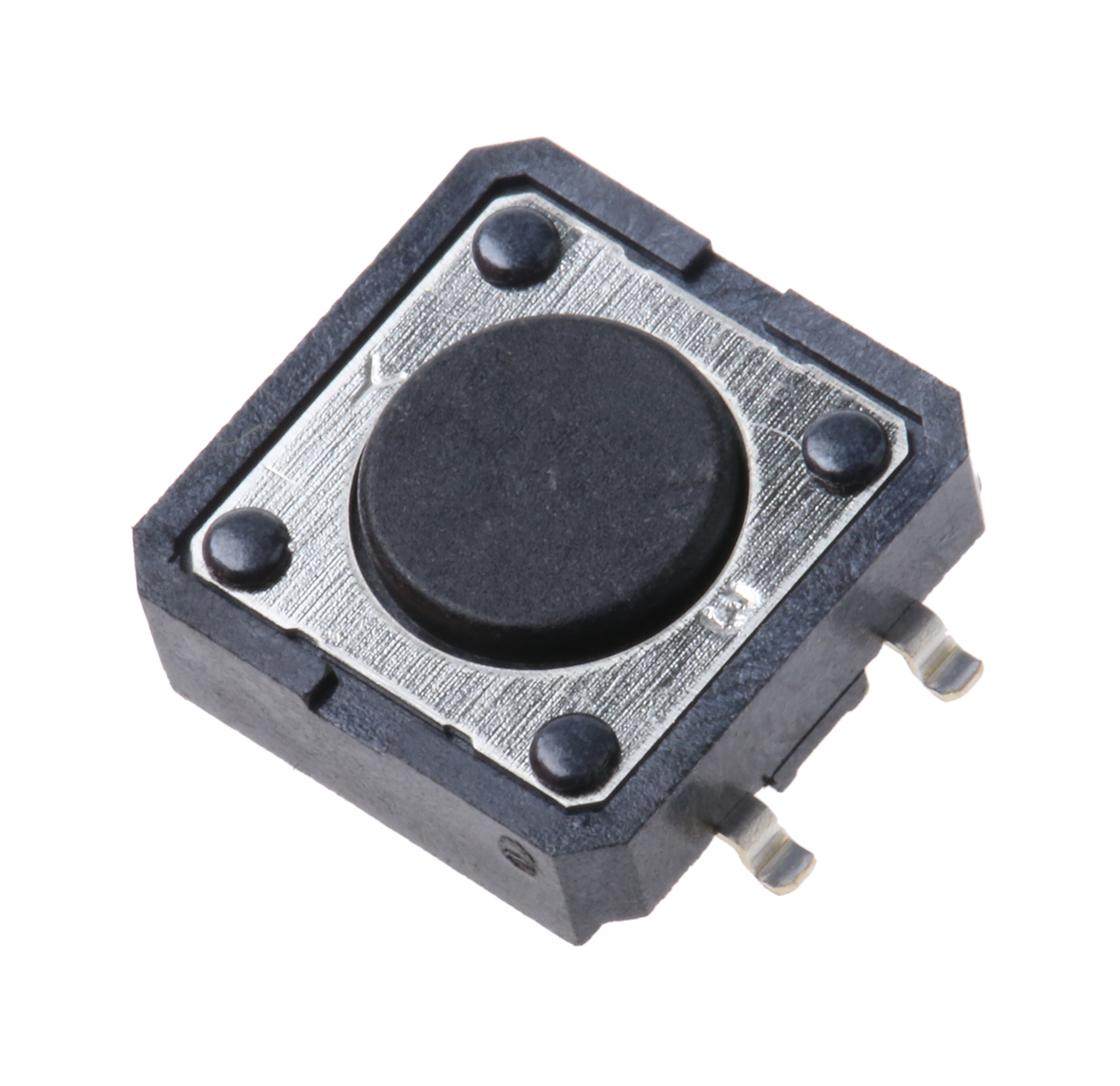Omron Black Cap Tactile Switch, SPST 50 mA @ 24 V dc 0.4mm Through Hole