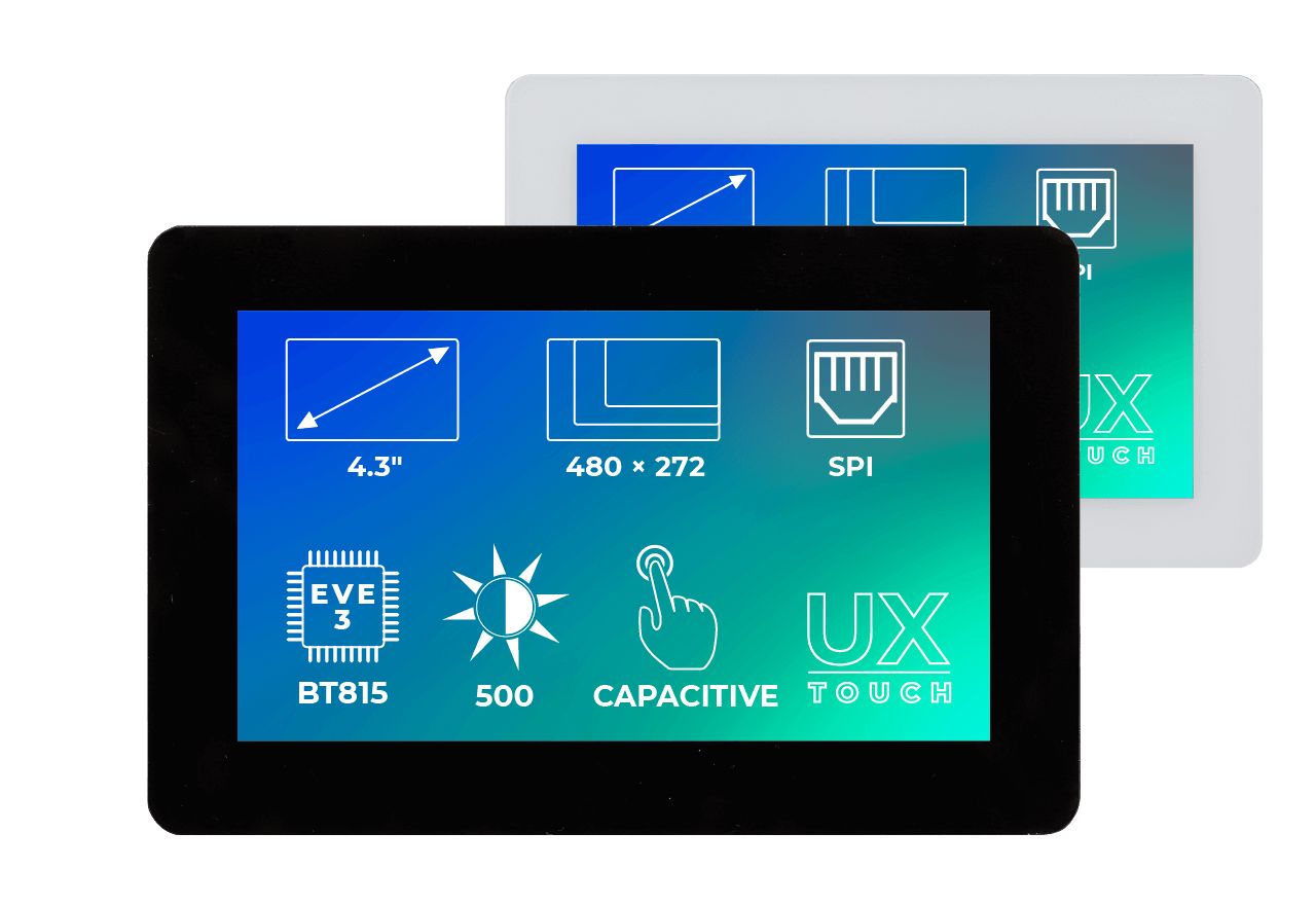 Riverdi RVT43ULBNWC01 TFT TFT LCD Display / Touch Screen, 4.3in, 480 x 272pixels