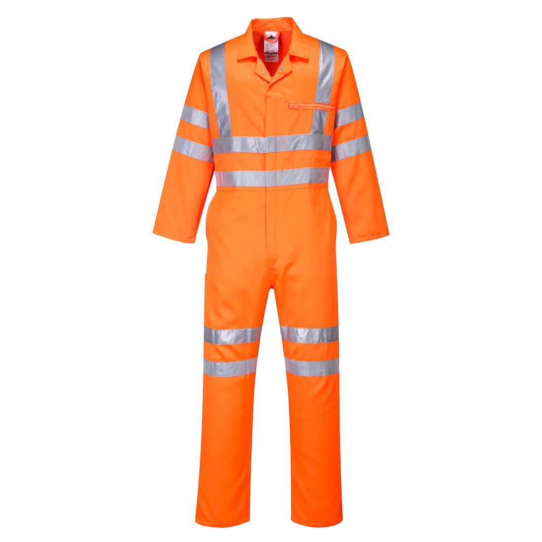 Portwest Orange Reusable Hi Vis Overalls, XXL