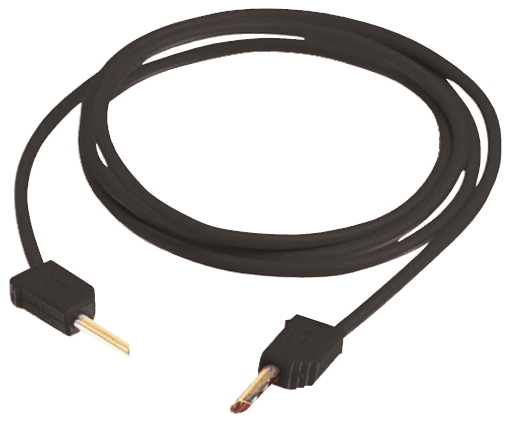 Staubli 2 mm Connector Test Lead, 10A, 30 V ac, 60V dc, Black, 600mm Lead Length