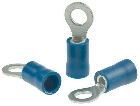 RS PRO Insulated Ring Terminal, M4 Stud Size, 1.5mm² to 2.5mm² Wire Size, Blue