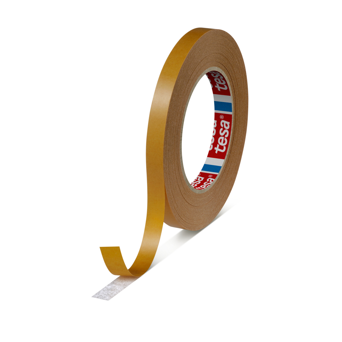 Tesa 51570-00004-00 Brown Double Sided Tape, 0.11mm Thick, 13 N/cm, Non-Woven Backing, 12mm x 50m