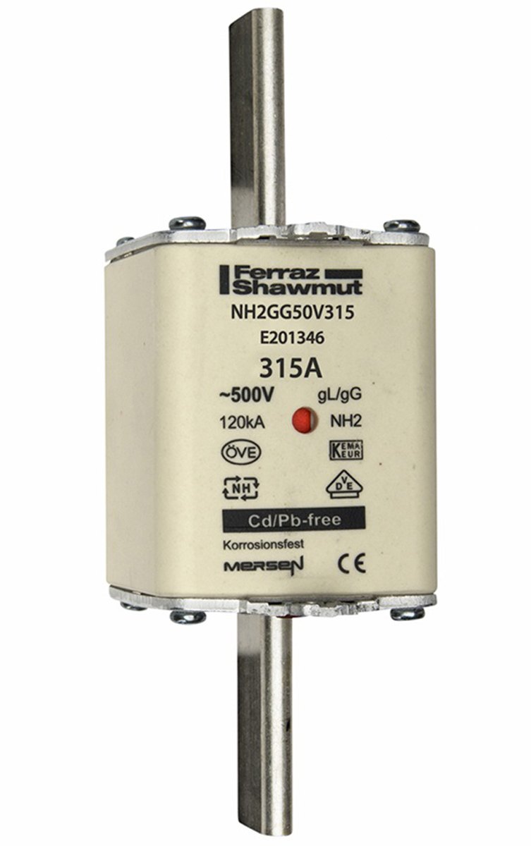 Mersen 315A NH Fuse, NH2, 500V ac