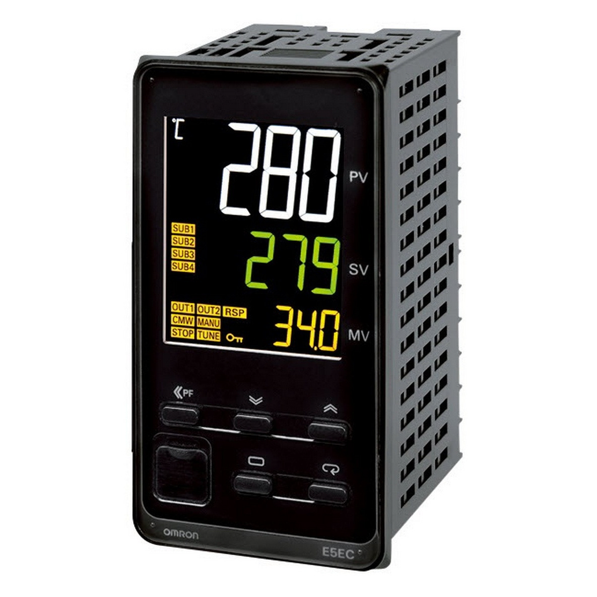 Omron E5EC Panel Mount PID Temperature Controller, 48 x 48mm 4 Input, 4 Output SSR, Solid State Relay, Logic, 100 → 240
