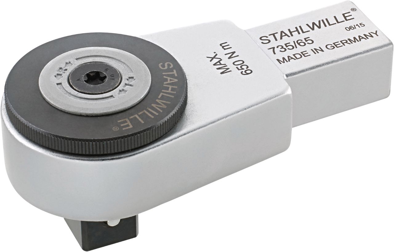 STAHLWILLE Serie 735 Series Square Fine Tooth Ratchet, 55 mm, 22 x 28mm Insert, Black Oxidized Finish