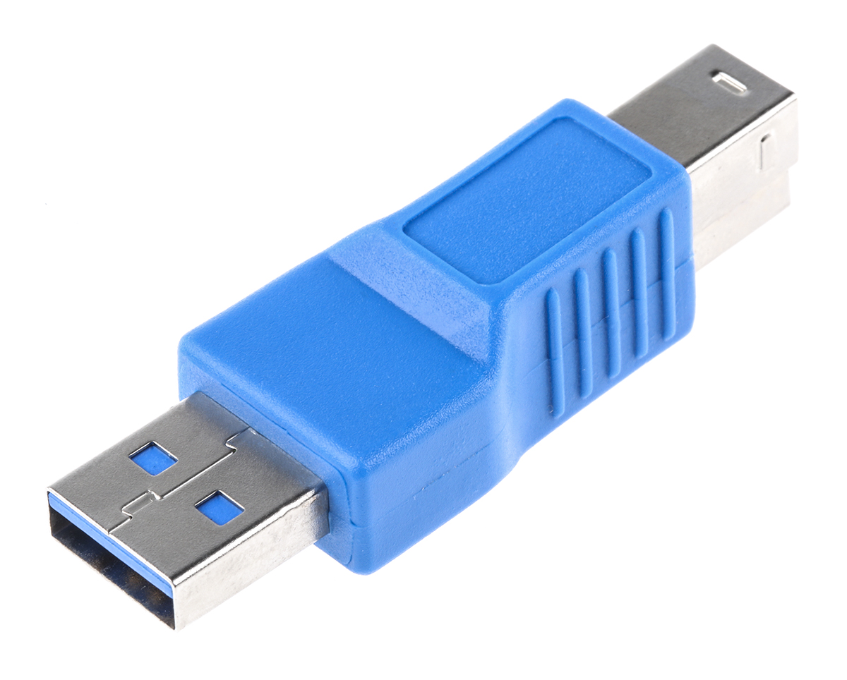 RS PRO USB A Male to USB B Male Adapter