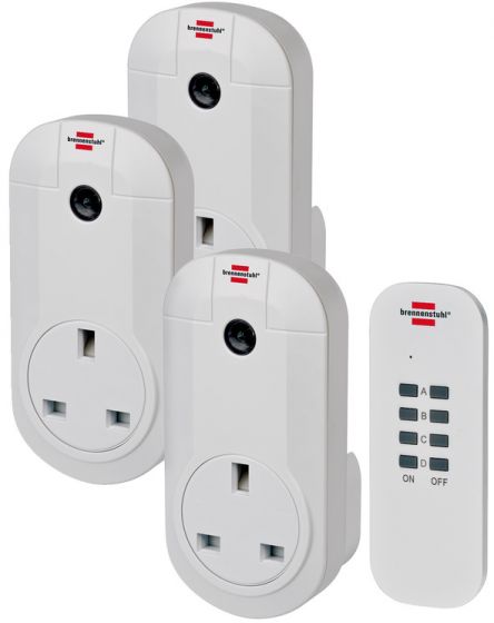 brennenstuhl White 3 Gang Plug Socket, 4 Poles, 4.35A, Type G - British, Indoor Use