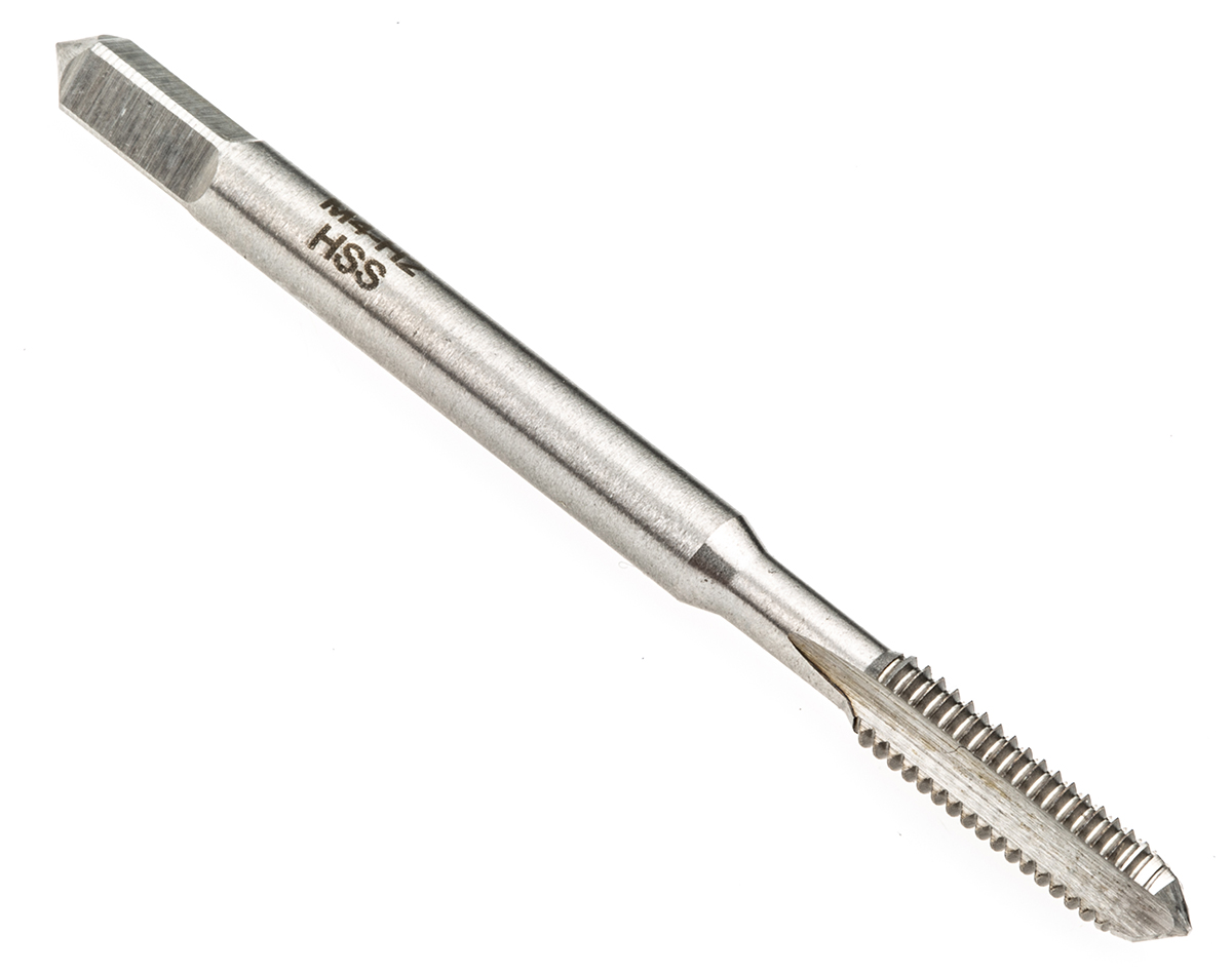 RS PRO Threading Tap HSS 1-Piece 0.7mm Pitch Metric Standard Hand Tap M4 Thread
