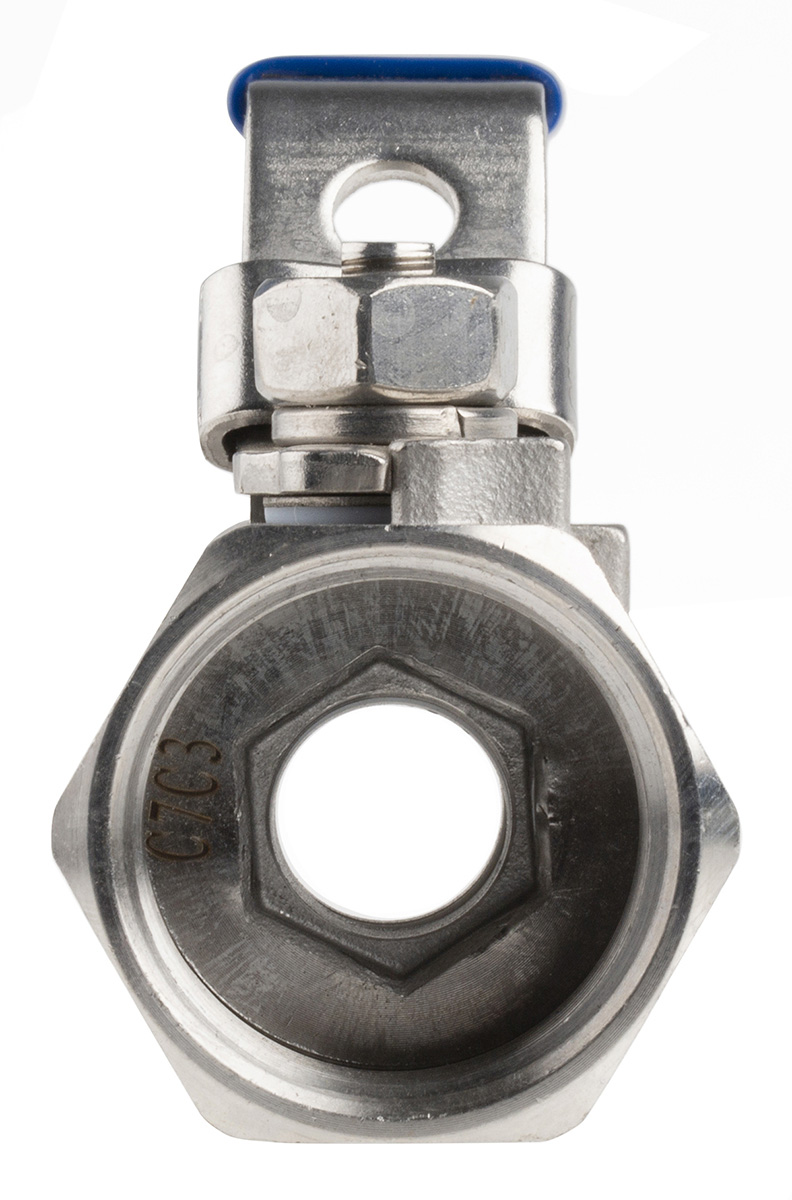 RS PRO Stainless Steel Reduced Bore, 2 Way, Ball Valve, Threaded, BSPP 1in, 68bar Operating Pressure