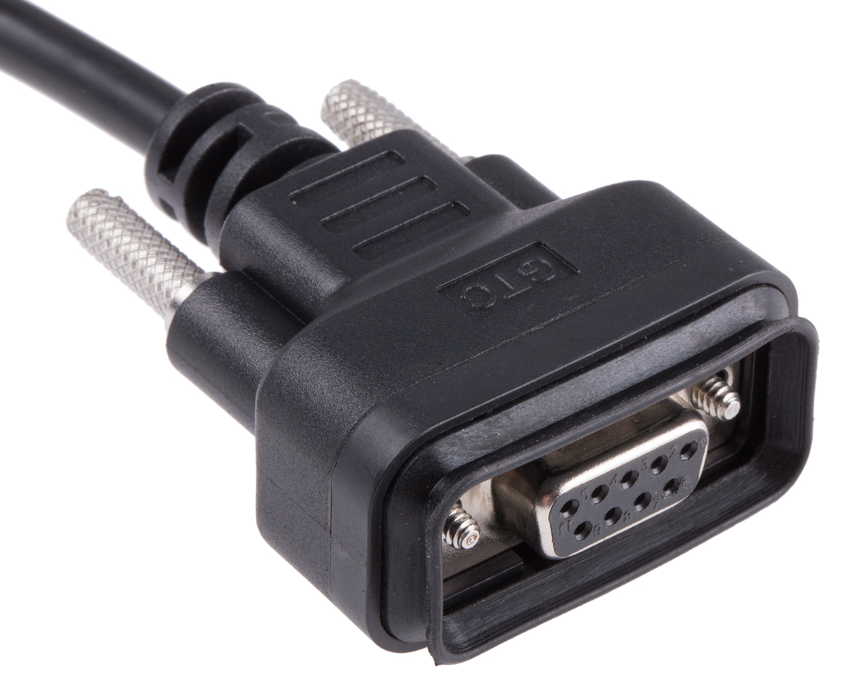 RS PRO Female 9 Pin D-sub Unterminated Serial Cable, 2m PVC