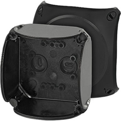 HENSEL KF Series Black Polycarbonate Junction Box, IP66, IP67, IP69, 62 x 93 x 93mm