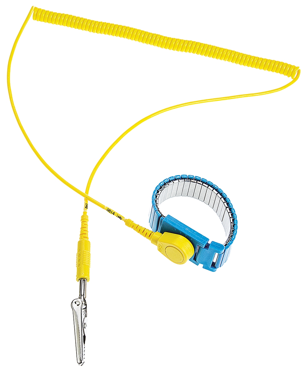 RS PRO ESD Grounding Wrist Strap & Cord Set With 10 mm Socket, 10 mm Stud
