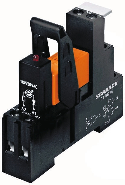 TE Connectivity RT Series Interface Relay, DIN Rail Mount, 24V ac Coil, SPDT, 1-Pole