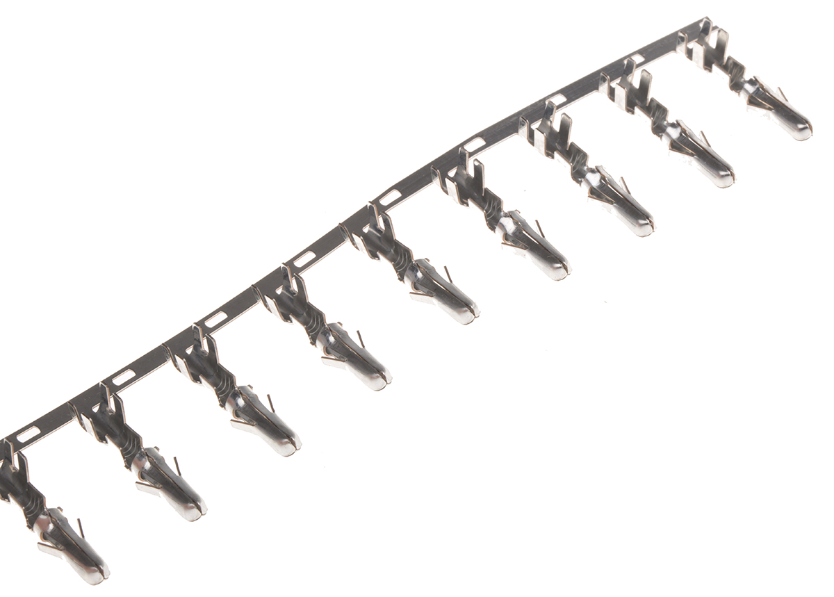 TE Connectivity 0.140 Mate-N-LOK Series Male Crimp Terminal, 20AWG Min, 14AWG Max