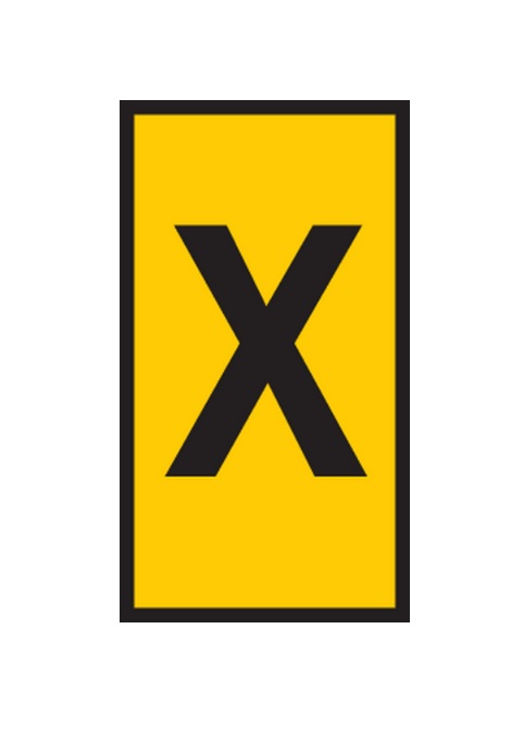 HellermannTyton WIC Snap On Clip On Cable Marker, Yellow, Pre-printed "X", 2.8 → 3.8mm Cable, for Cables and