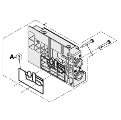 SMC SY70M End Plate, SY70M-3-1A-C12-NA